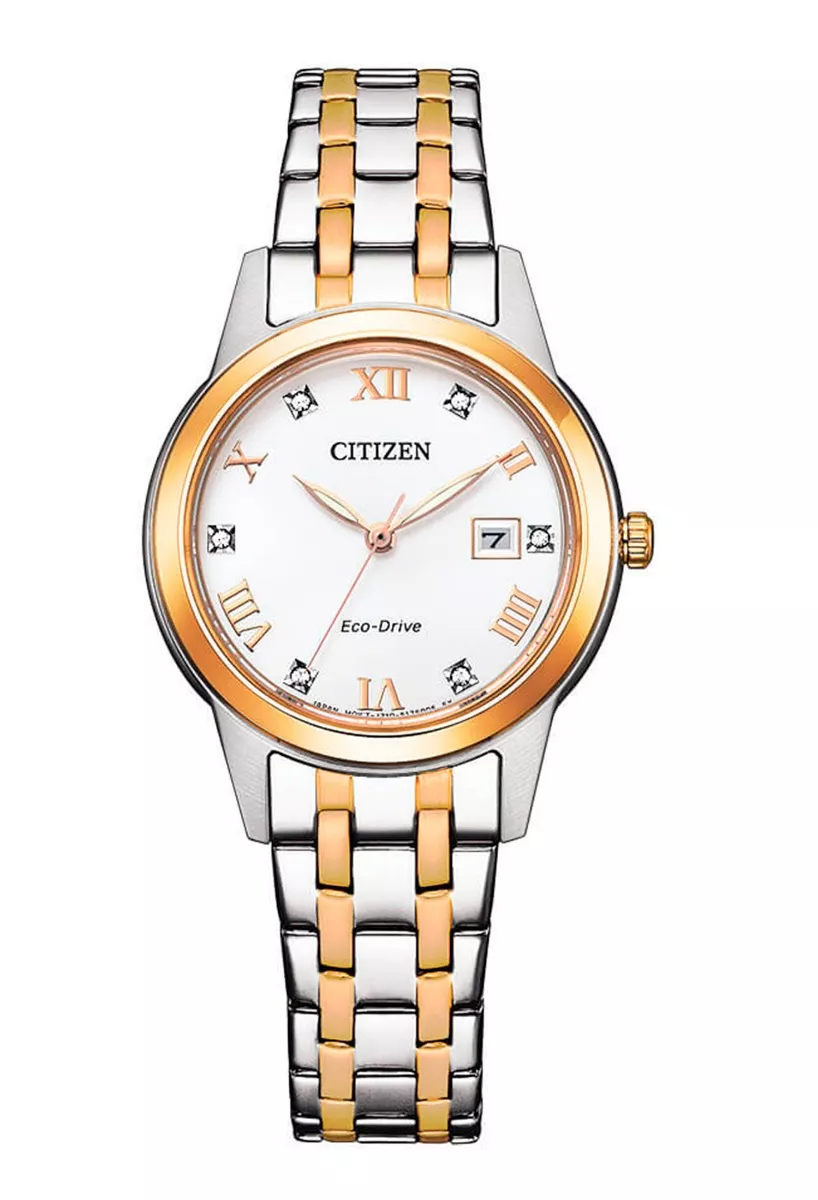50 Frases para grabar en joyas esta Navidad 2025: ideas poderosas para personalizar tus recuerdos Reloj Citizen acero mujer malla milanesa. Eco Drive FE1246-85A