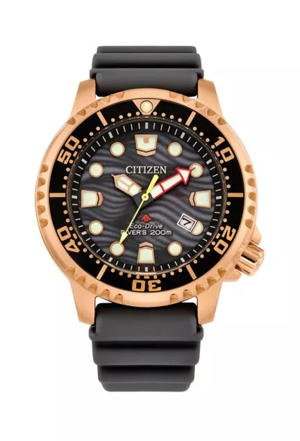 Reloj Citizen para hombre, Eco Drive en acero chapado buceo BN0163-00H
