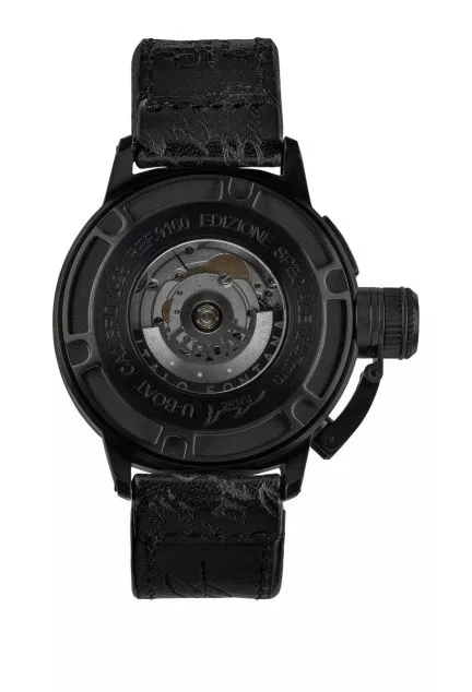 Reloj U-Boat Clásico U-47 con caja en acero negro y correa de piel 9160