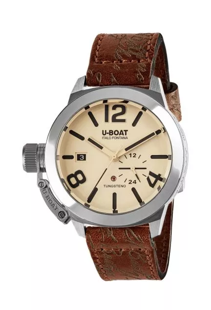 Reloj U-Boat Classico Beige Tungsteno con caja acero y correa de piel 8892