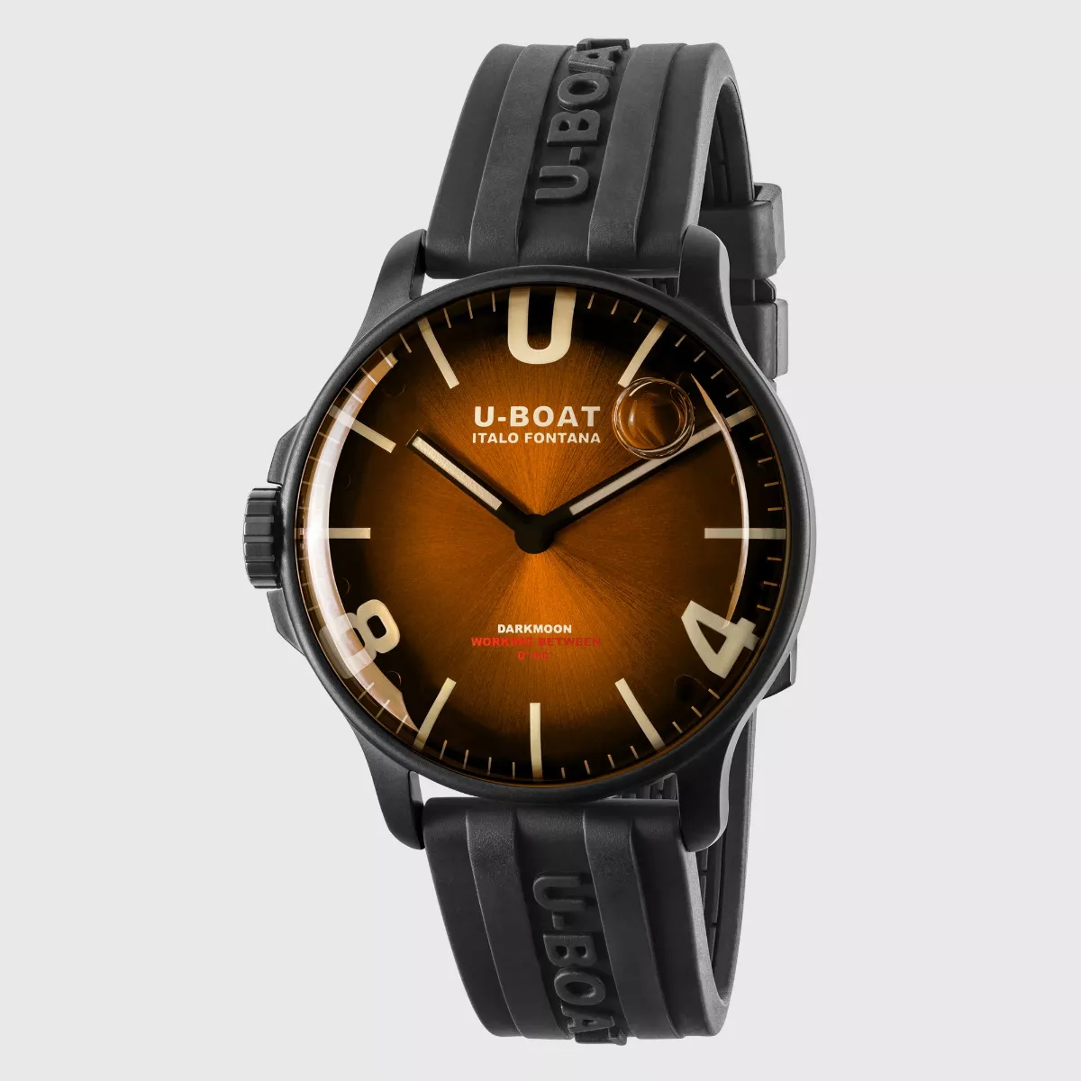 Reloj U-Boat DarkMoon Soleil con caja acero y correa de caucho 8699