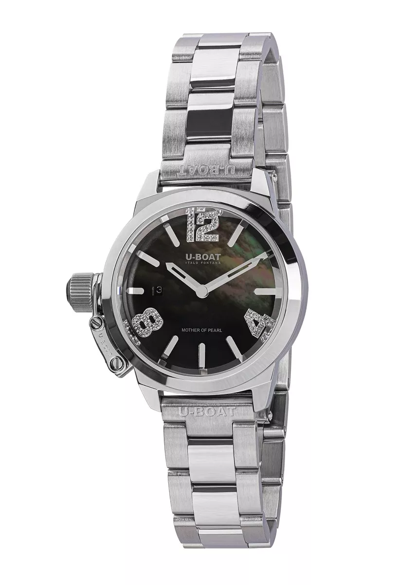 Reloj U-Boat Mujer caja en acero y esfera negra con circonitas 8899
