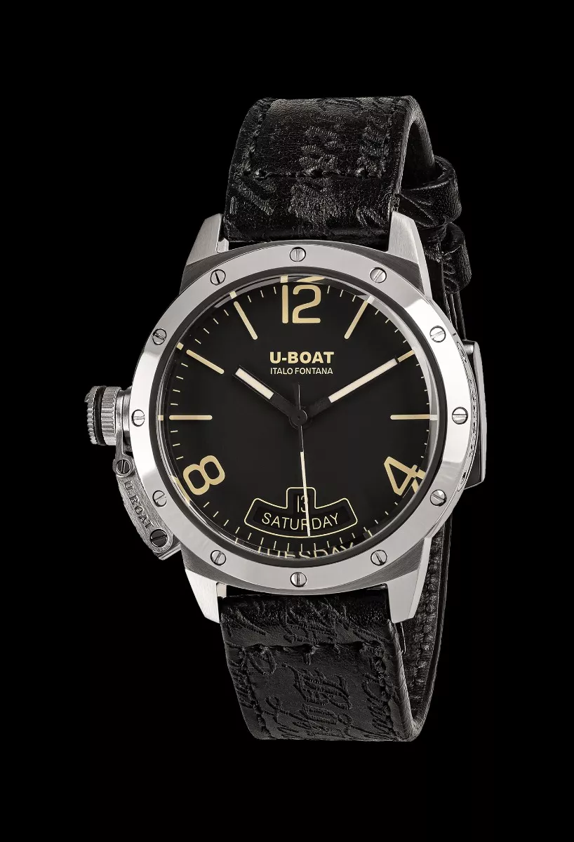 Reloj U-Boat Vintaje Classico con caja acero y correa de piel 8890 fn