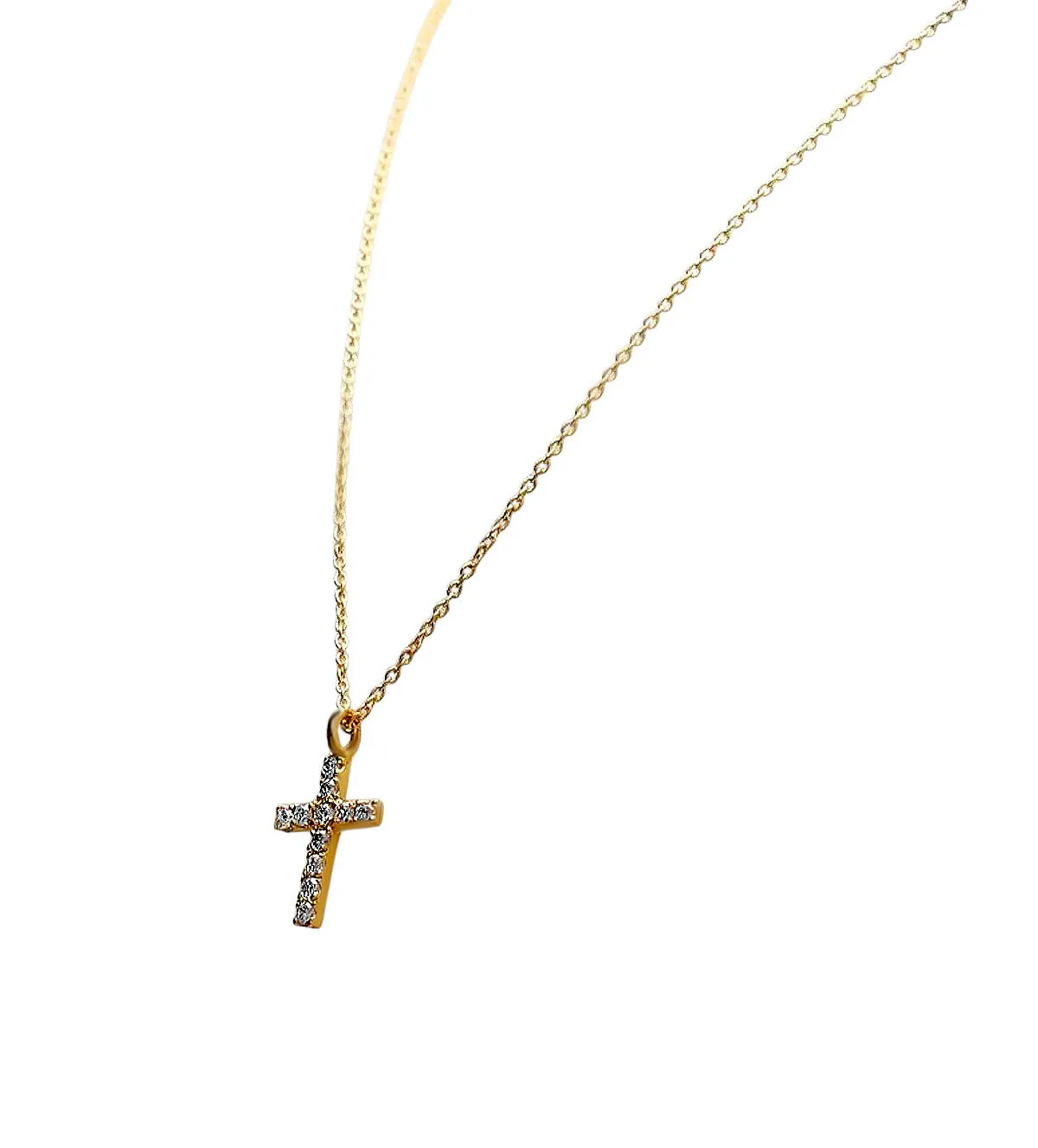 Gargantilla de oro 18k cruz con 11 brillantes 150_A-339 gargantilla-de-oro-cruz-con-diamantes-150_A-339 RRSS toma lateral