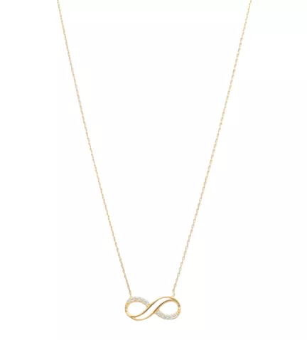 gargantilla oro 18 ktes motivo infinito con circonitas