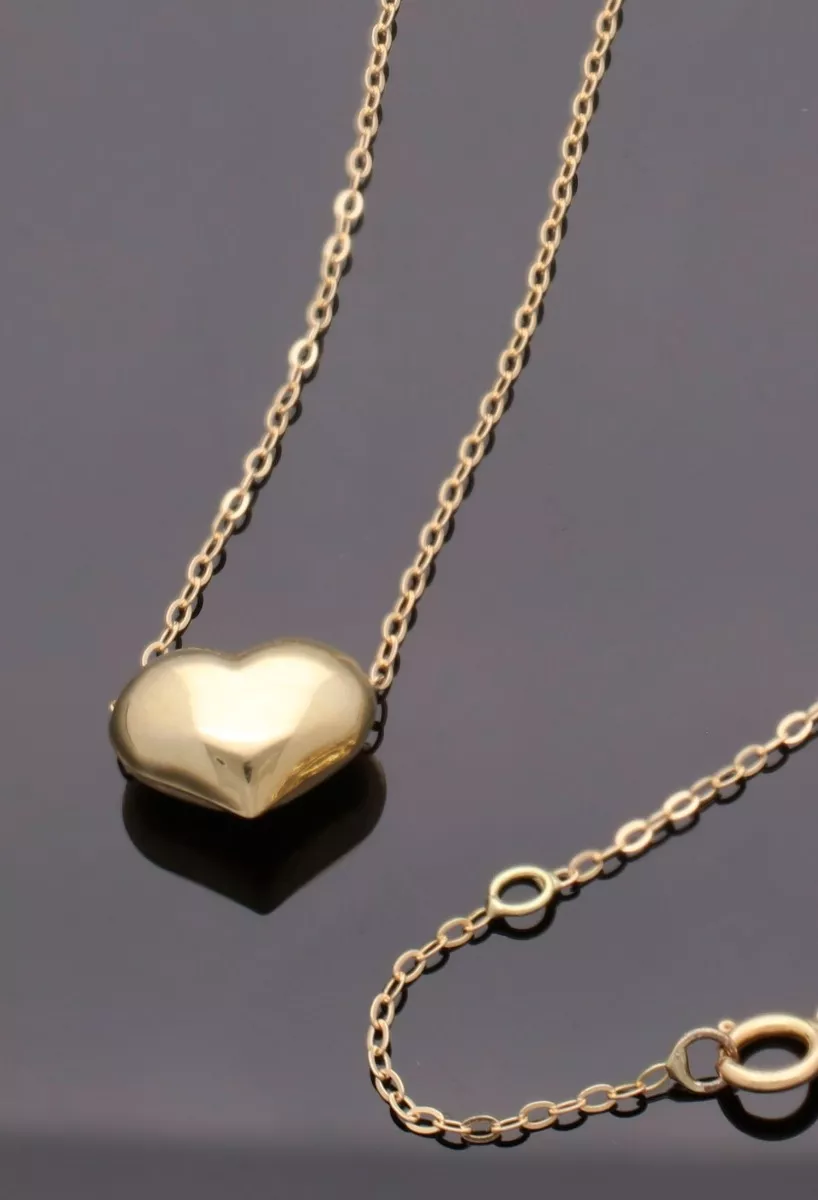 gargantilla de oro 18 ktes motivo corazon 3D foto para parrilla web el rubi joyeros toma sin recortar fondo negro