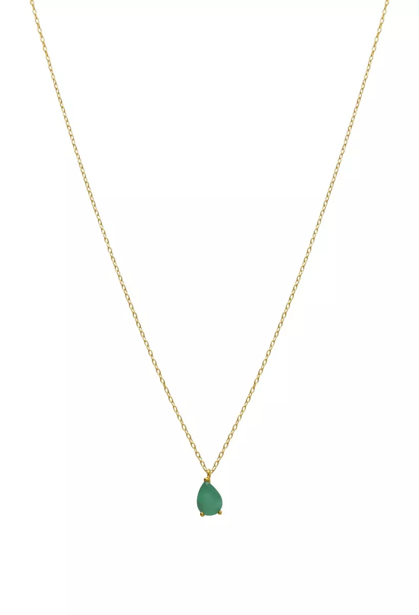 Gargantilla oro amarillo motivo garra con esmeralda talla lágrima 289_0559514CE