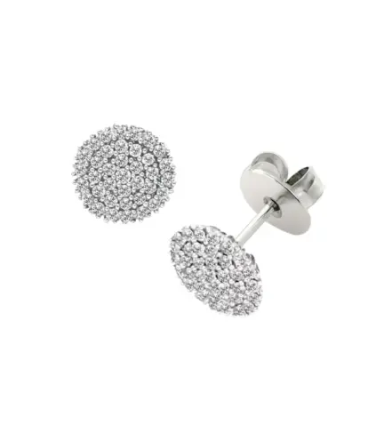 pendientes de oro blanco y cuajo de brillantes