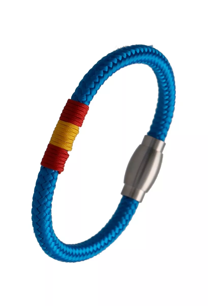 Pulsera de España de aro en cordón náutico con bandera PHF-116-5K-2C