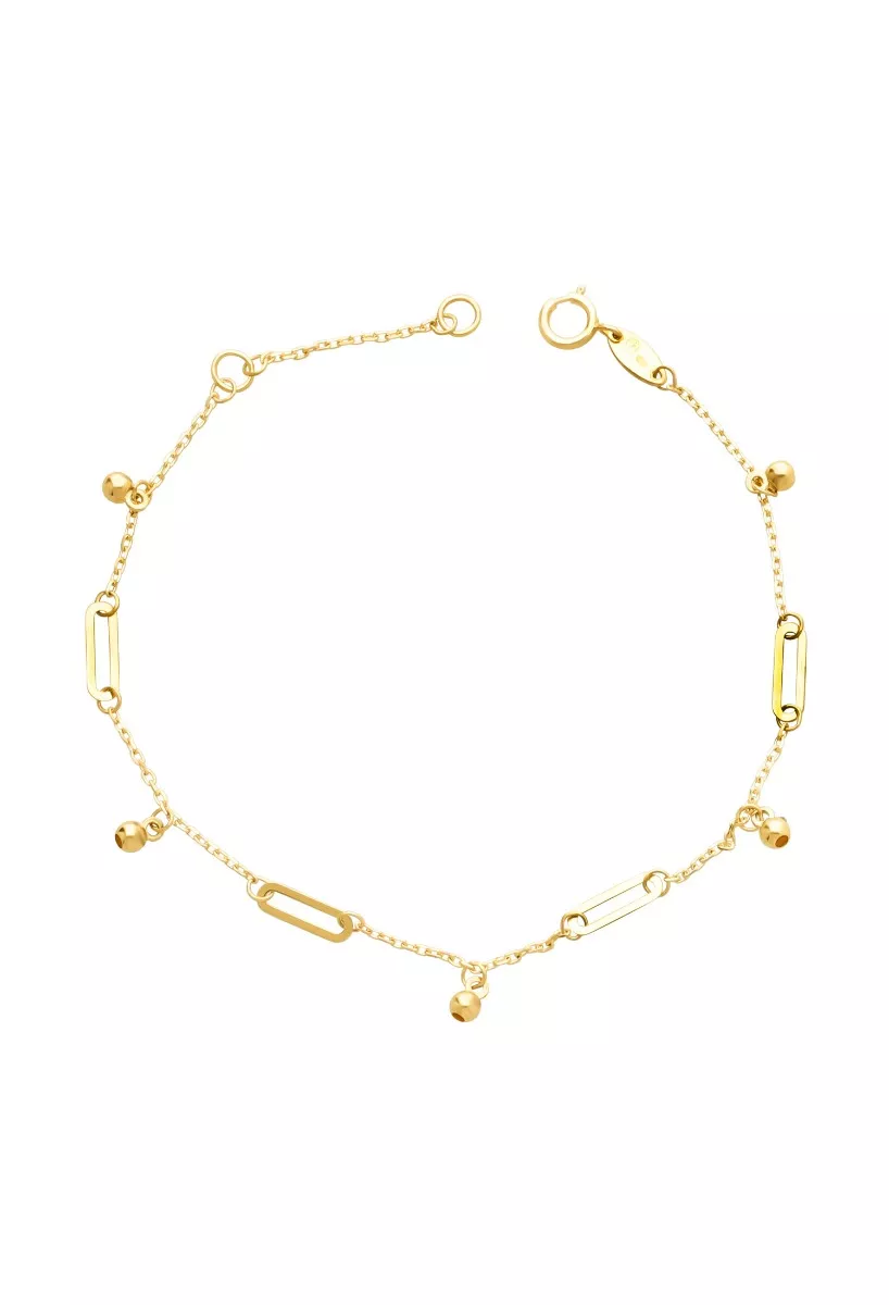 Pulsera oro amarillo 18 ktes 289_0157788PU pulsera oro amarillo 18 ktes con entrepiezas y fetiches foto principal