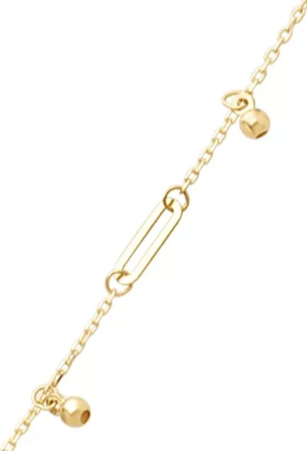 pulsera oro amarillo 18 ktes con entrepiezas y fetiches foto detalle