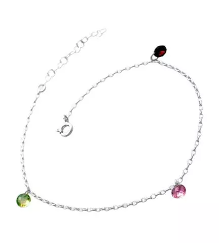 tobillera plata foto uno