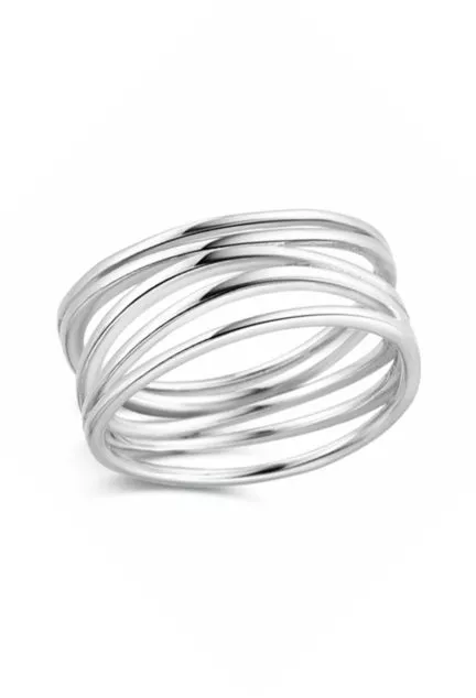 Anillo de plata con aros irregulares 280_2011479