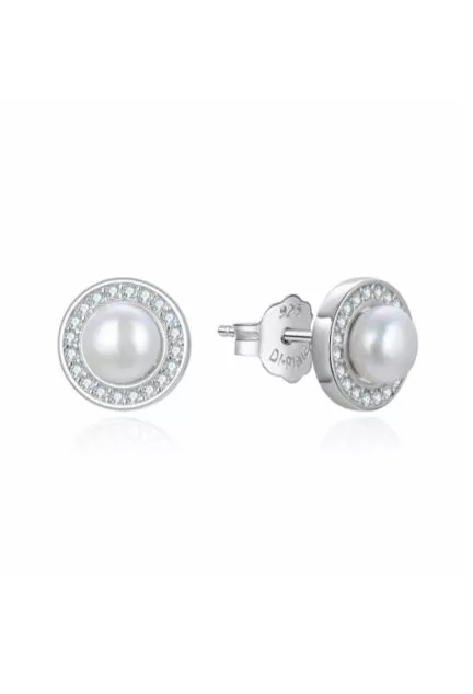 Pendiente plata y perla con orla de circonitas 280_2024318 Pendiente plata y perla con orla de circonitas 280_2024318