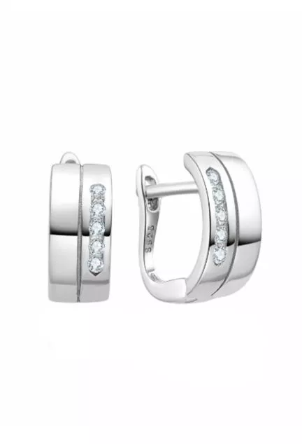 Pendientes plata con motivo de circonitas en hilera 280_2024421