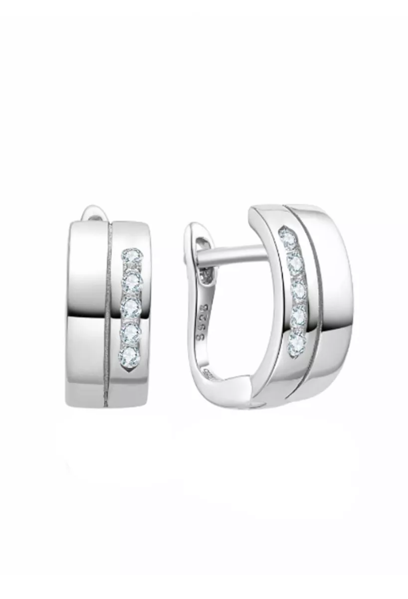 Pendientes plata con motivo de circonitas en hilera 280_2024421 Pendientes plata con motivo de circonitas en hilera 280_2024421