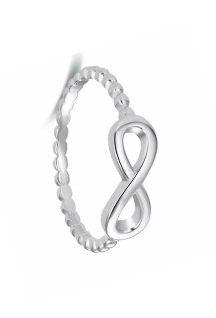 Anillo de plata con brazo bolitas e infinito lado 280_2011417