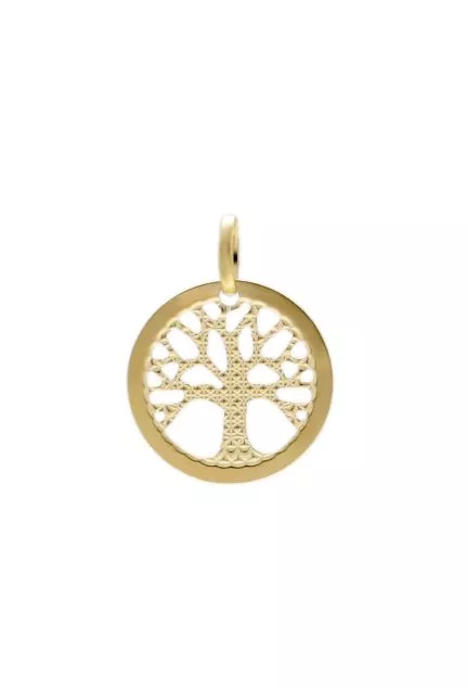 colgante de oro amarillo 18k arbol de la vida imagen frontal