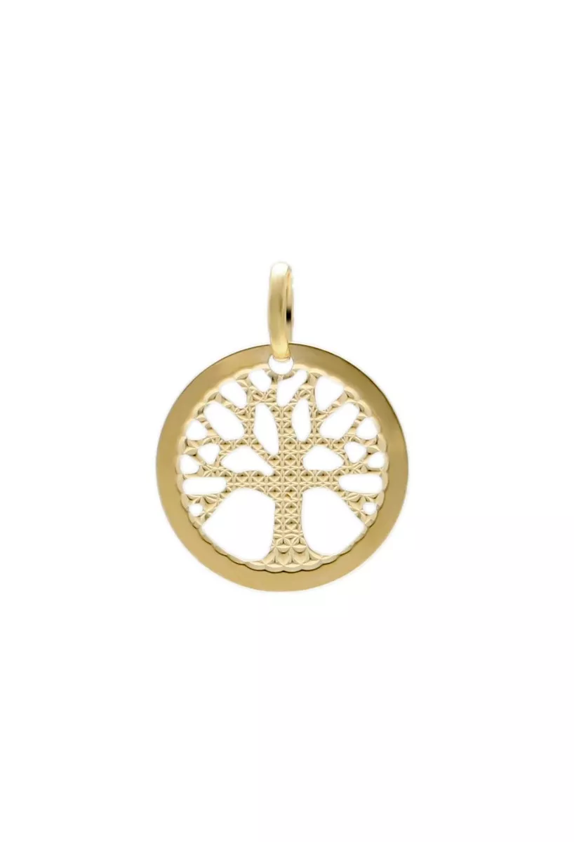 colgante de oro amarillo 18k arbol de la vida imagen frontal