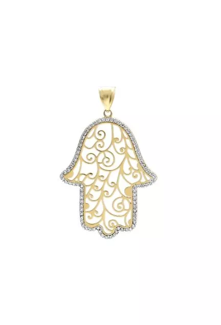 colgante oro 18k mano de fatima fotografia frontal