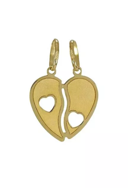 corazon partido oro 9 ktes foto frontal para web el rubi joyeros