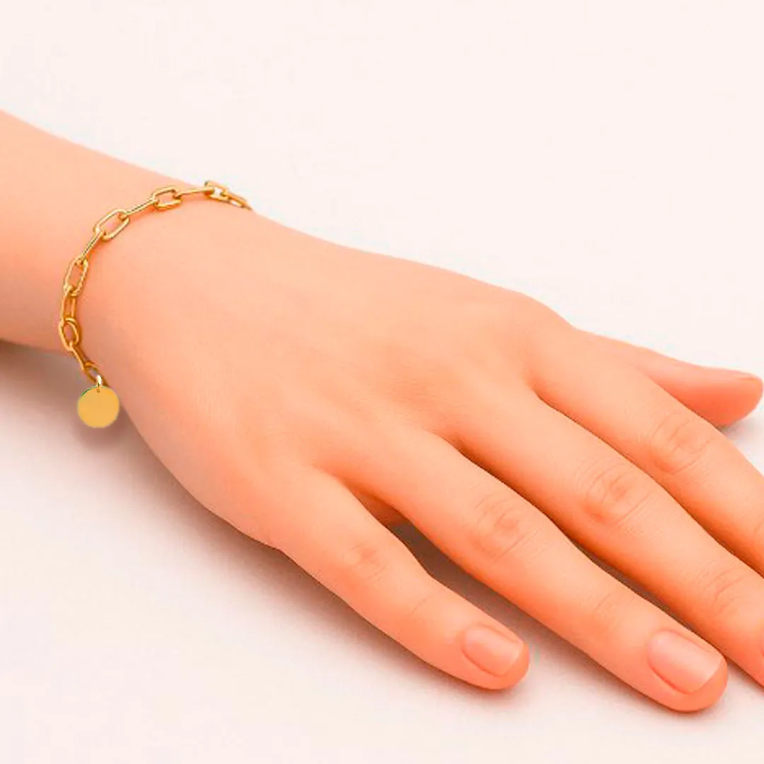 Chapa de identidad de oro clase disco colgar 243_000-70006 disco-de-oro-243_000-70006 modelo mano