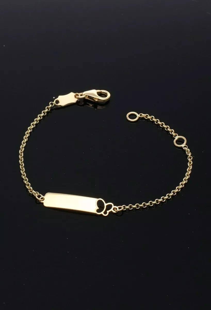 Pulsera de oro ley 18k para bebe 243_043-10735 pulsera de oro para bebe para niña vista sin recortar