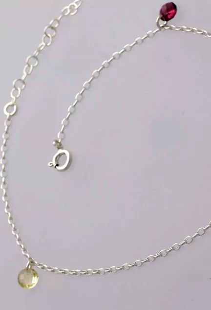 tobillera plata foto dos