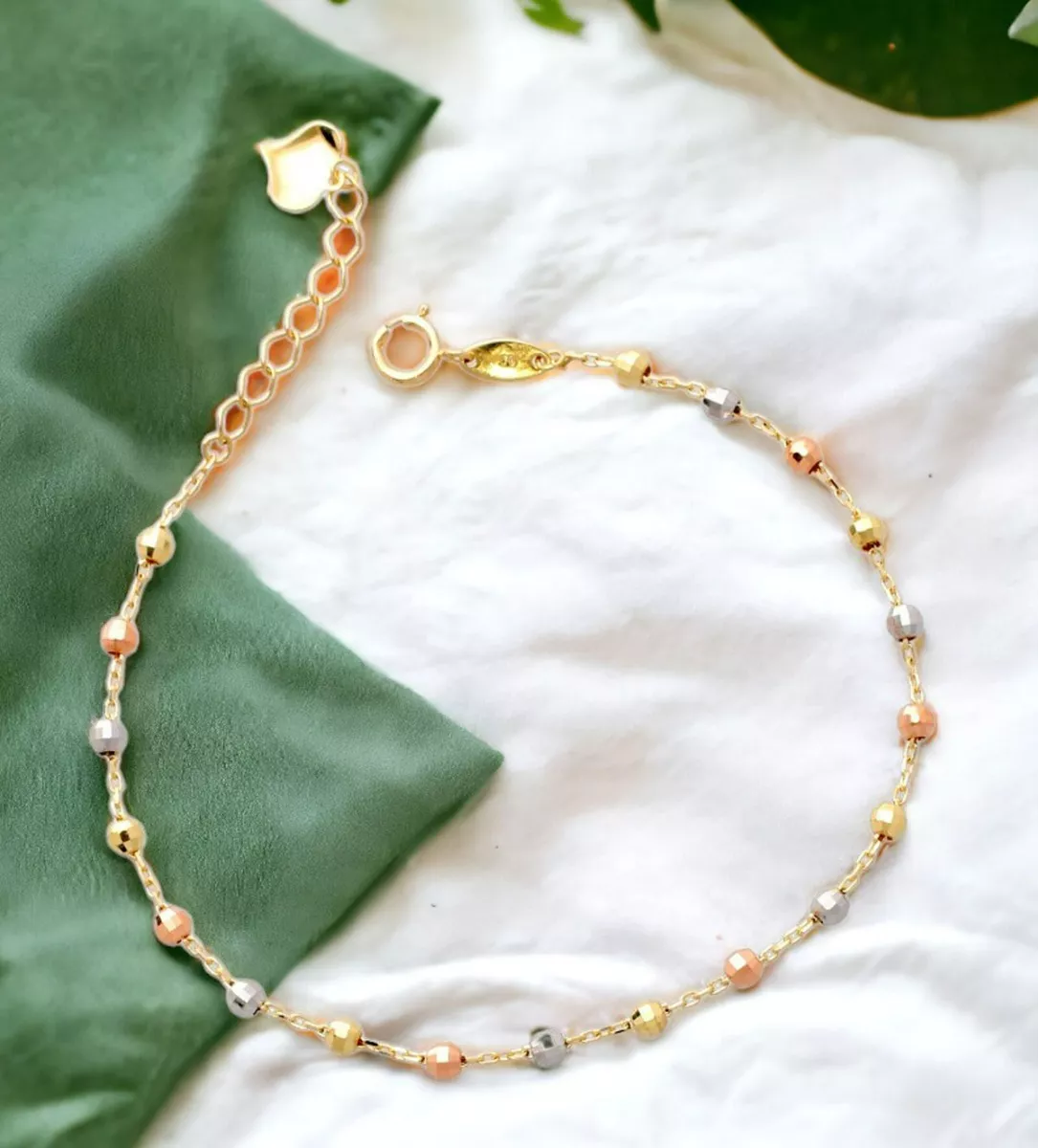 Pulsera de oro 18 ktes tricolor 289_01531216PU pulsera de oro tricolor 18 ktes oro rojo, blanco y amarillo foto para RRSS