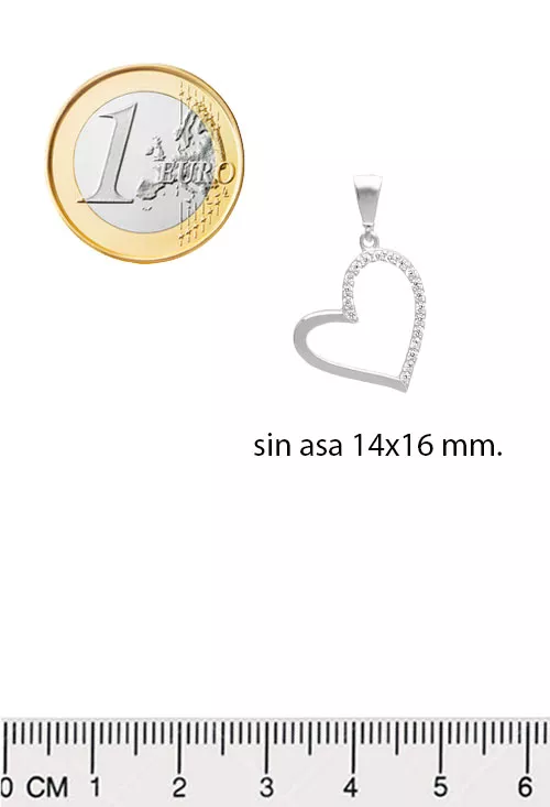Colgante oro blanco 18 ktes corazón calado 243_636-00073.B colgante de oro blanco 18k con circonitas corazón calado foto con medidas