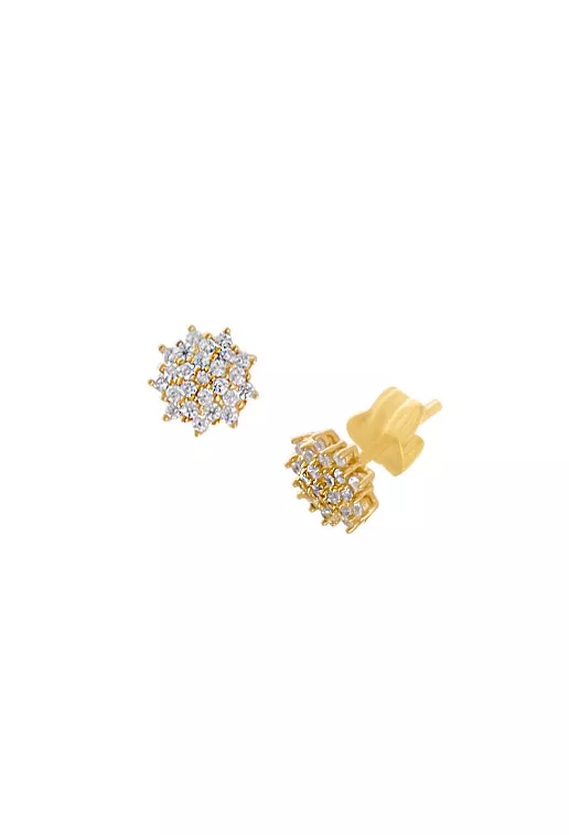 Pendientes oro amarillo18k dos en uno con circonitas 009_PT60662-A 5