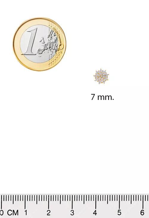 Pendientes oro amarillo18k dos en uno con circonitas 009_PT60662-A medidas