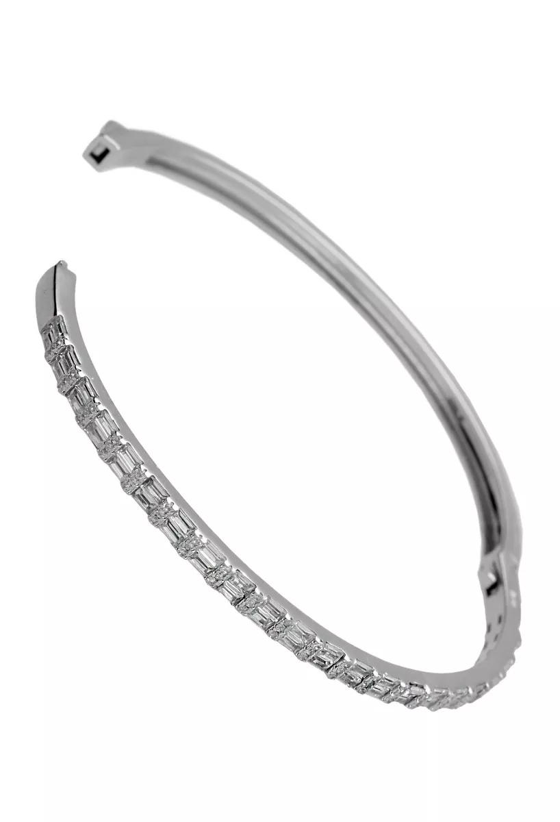 Pulsera de plata aro con circonitas 291_PU72302 pulsera de plata y circonitas aro rigido toma cierre abierto