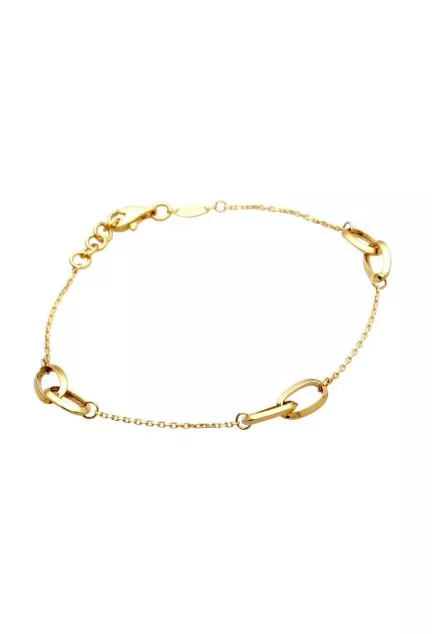 pulsera oro amarillo 18 ktes con entrepiezas formadas por asas vista principal para web el rubi joyeros