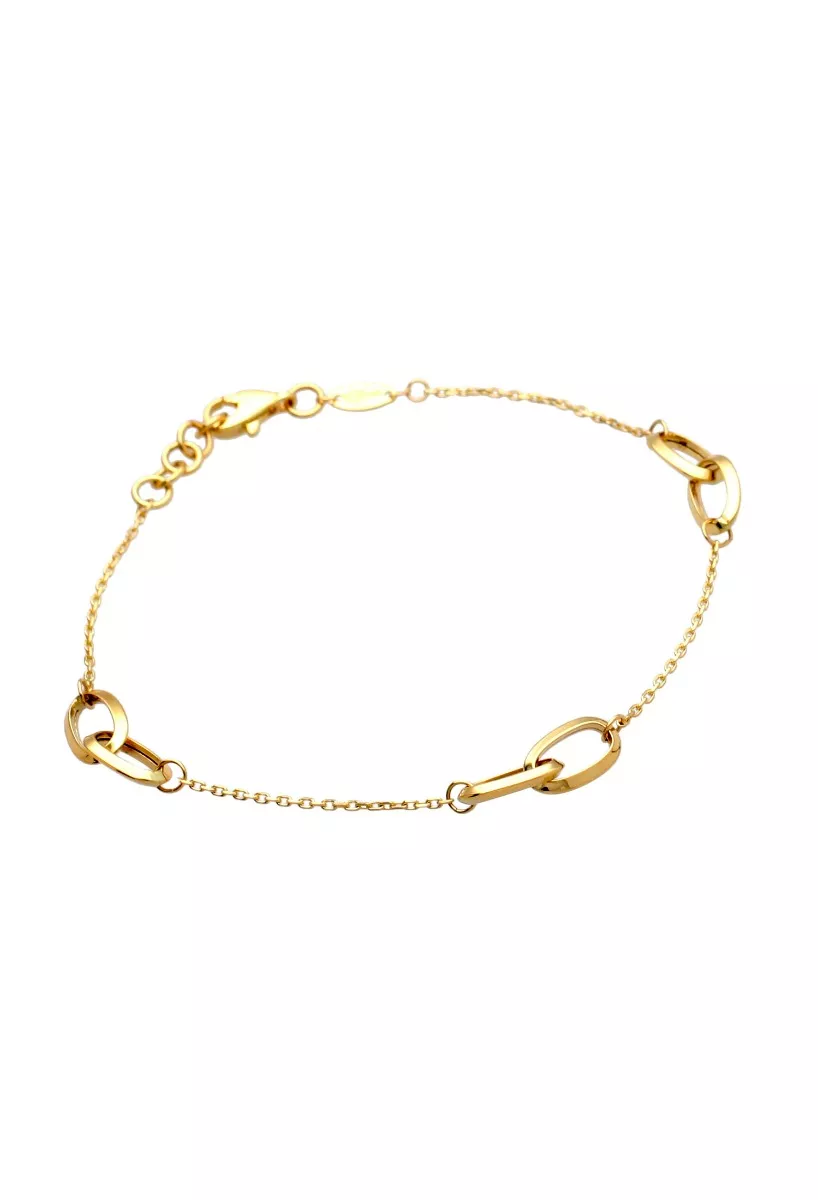 pulsera oro amarillo 18 ktes con entrepiezas formadas por asas vista principal para web el rubi joyeros