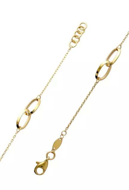 pulsera oro amarillo 18 ktes con entrepiezas formadas por asas vista detallada para web el rubi joyeros