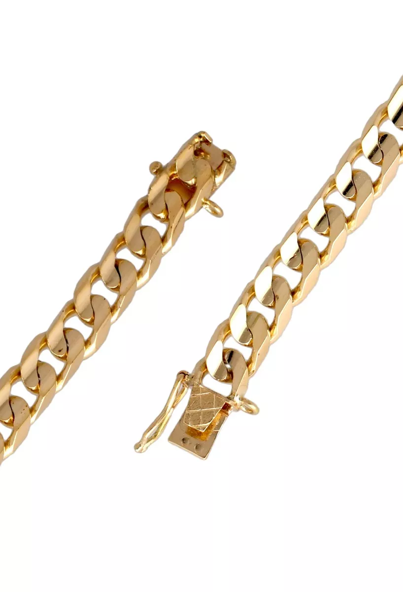 Pulsera oro para hombre 038_LO-021-23AM03 pulsera de oro para hombre esclava eslabones barbados toma aumentada detalle cierre para web