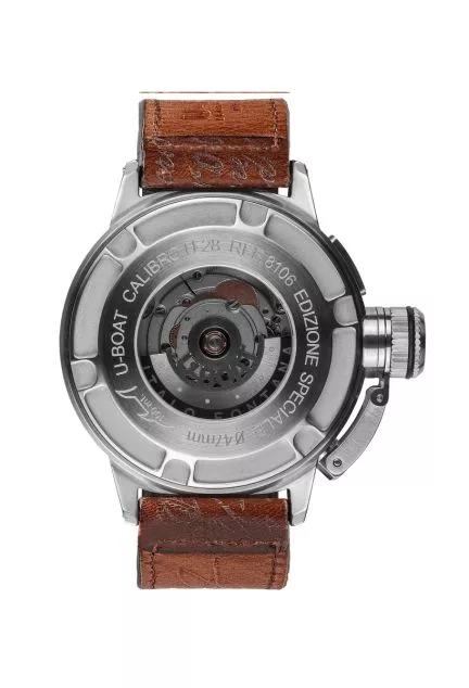 Reloj U-Boat Classico U-47 AS2 caja acero correa piel 8106