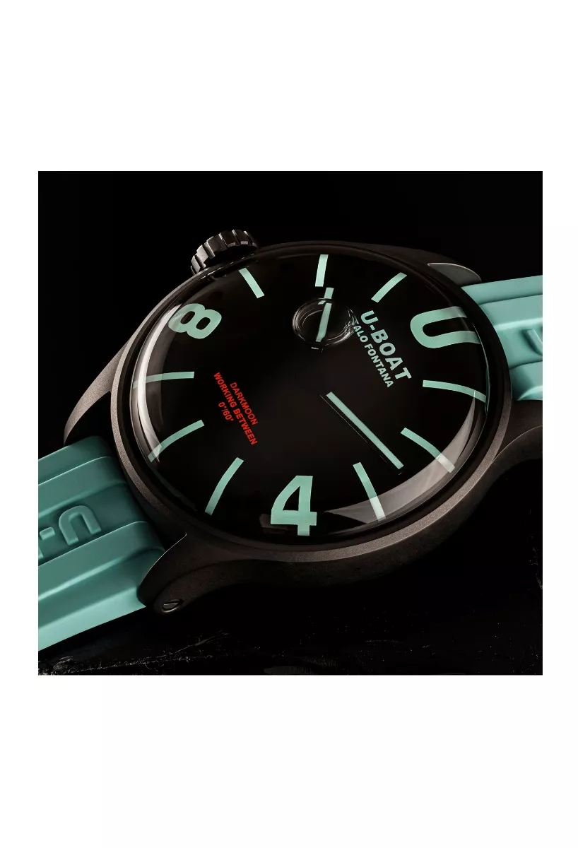 Reloj U-Boat Darkmoon aquamarine caja acero correa silicona 9526 3