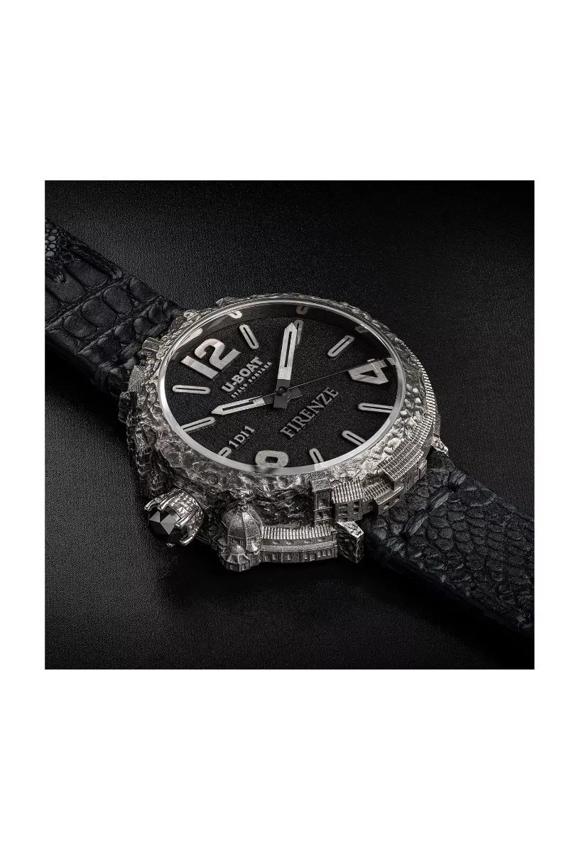 Reloj U-Boat Firence 925 Diamond plata 925 y diamante negro FI925QR Reloj U-Boat Firence 925 Diamond plata 925 y diamante negro FI925QR con fondo