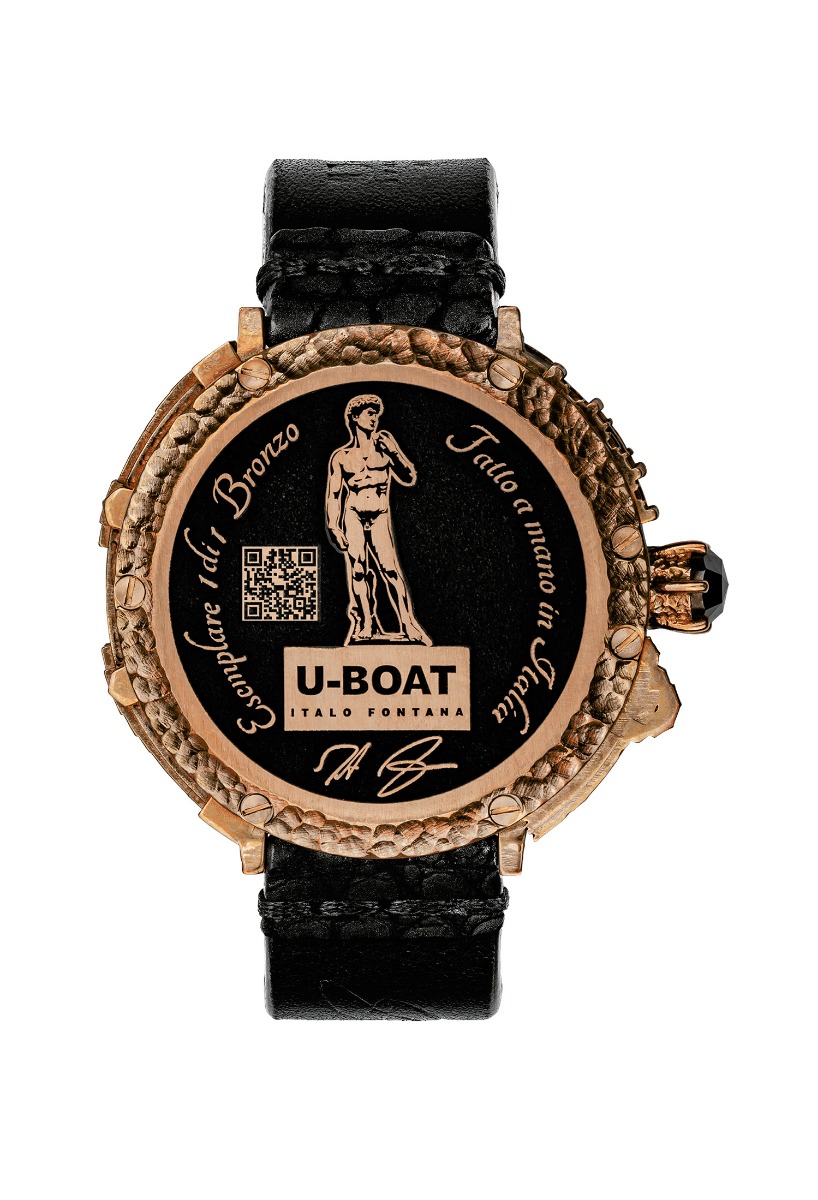 Reloj U-Boat Firence 925 Diamond bronce y diamante negro FIBZQR trasera