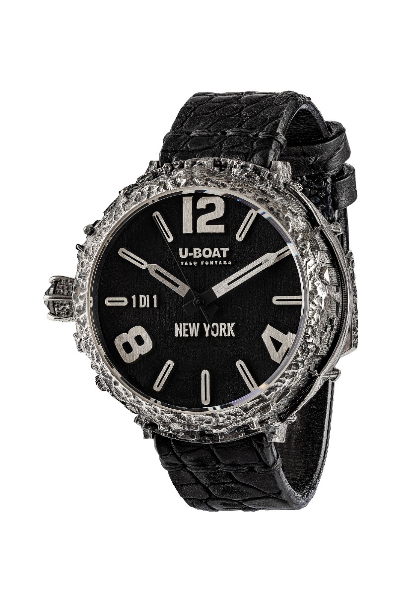 Reloj U-Boat New York 925 Diamond plata y diamante negro NY925QR