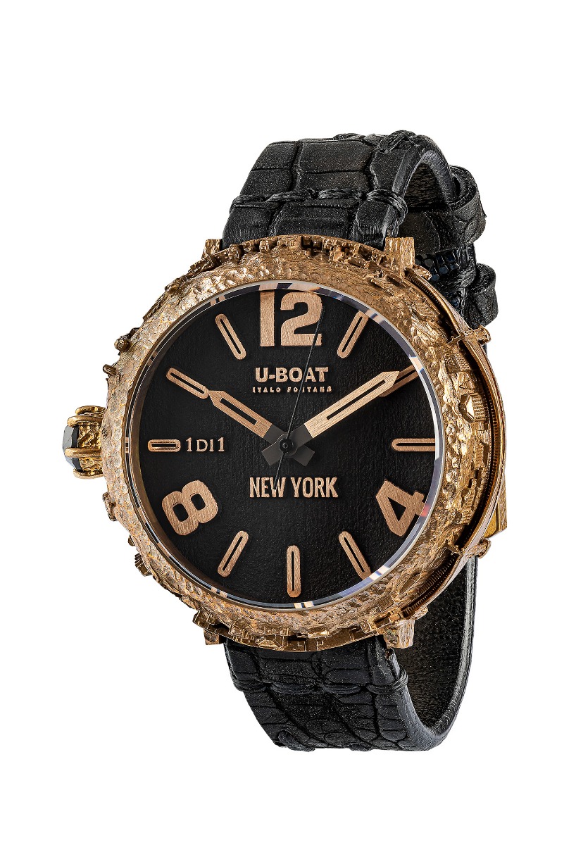 Reloj U-Boat New York Diamond Bronce y diamante negro NYBZQR