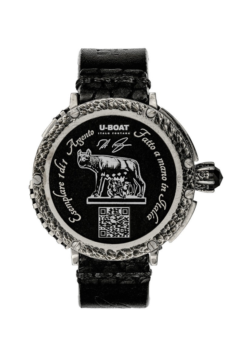 Reloj U-Boat Roma 925 Diamond plata ley y diamante RM925QR trasera