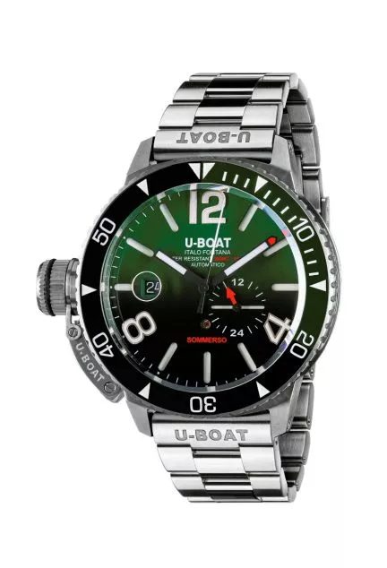 Reloj U-Boat Sommerso Ceramic Green caja y correa en acero 9520-MT