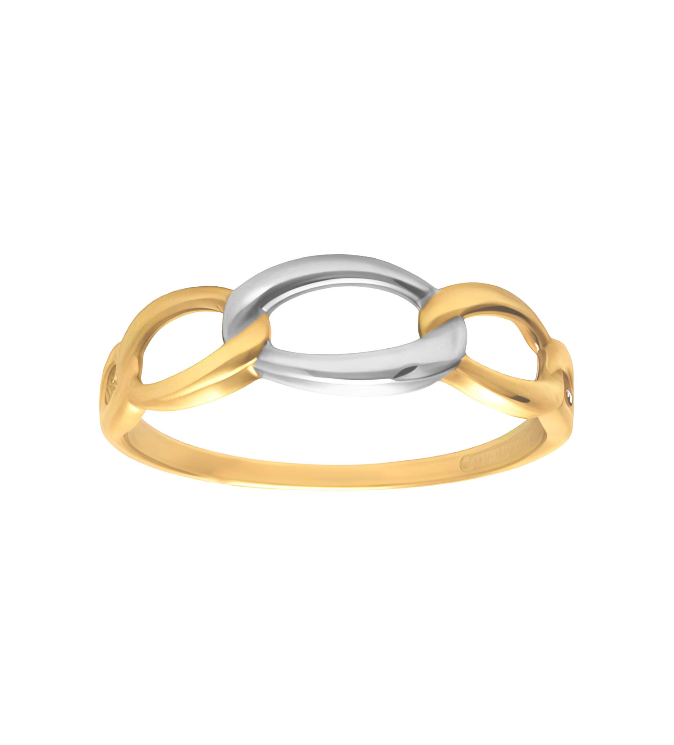 anillo oro bicolor 18 ktes