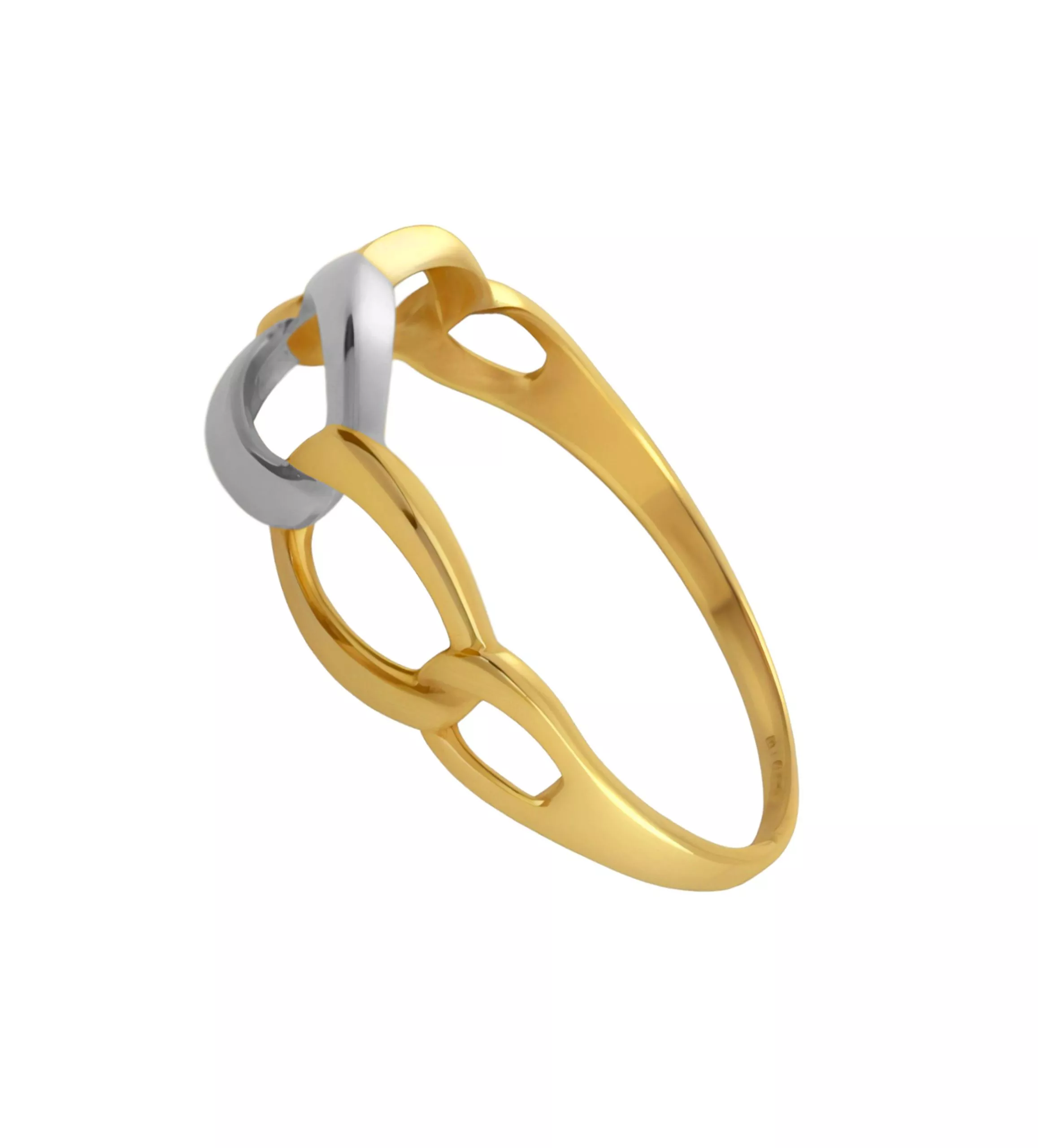 Anillo oro bicolor 18 ktes 3 eslabones 243_139-02755-1 Anillo oro bicolor 18 ktes 3 eslabones 243_139-02755-1 - Imagen 3