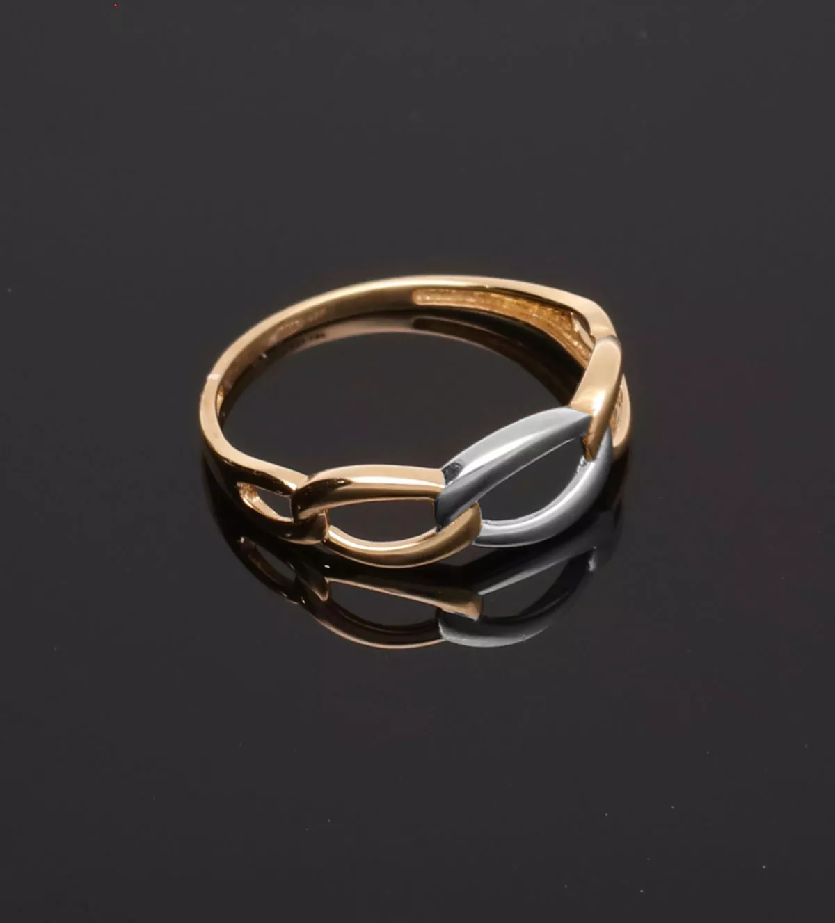 Anillo oro bicolor 18 ktes 3 eslabones 243_139-02755-1 Anillo oro bicolor 18 ktes 3 eslabones 243_139-02755-1 - Imagen 4