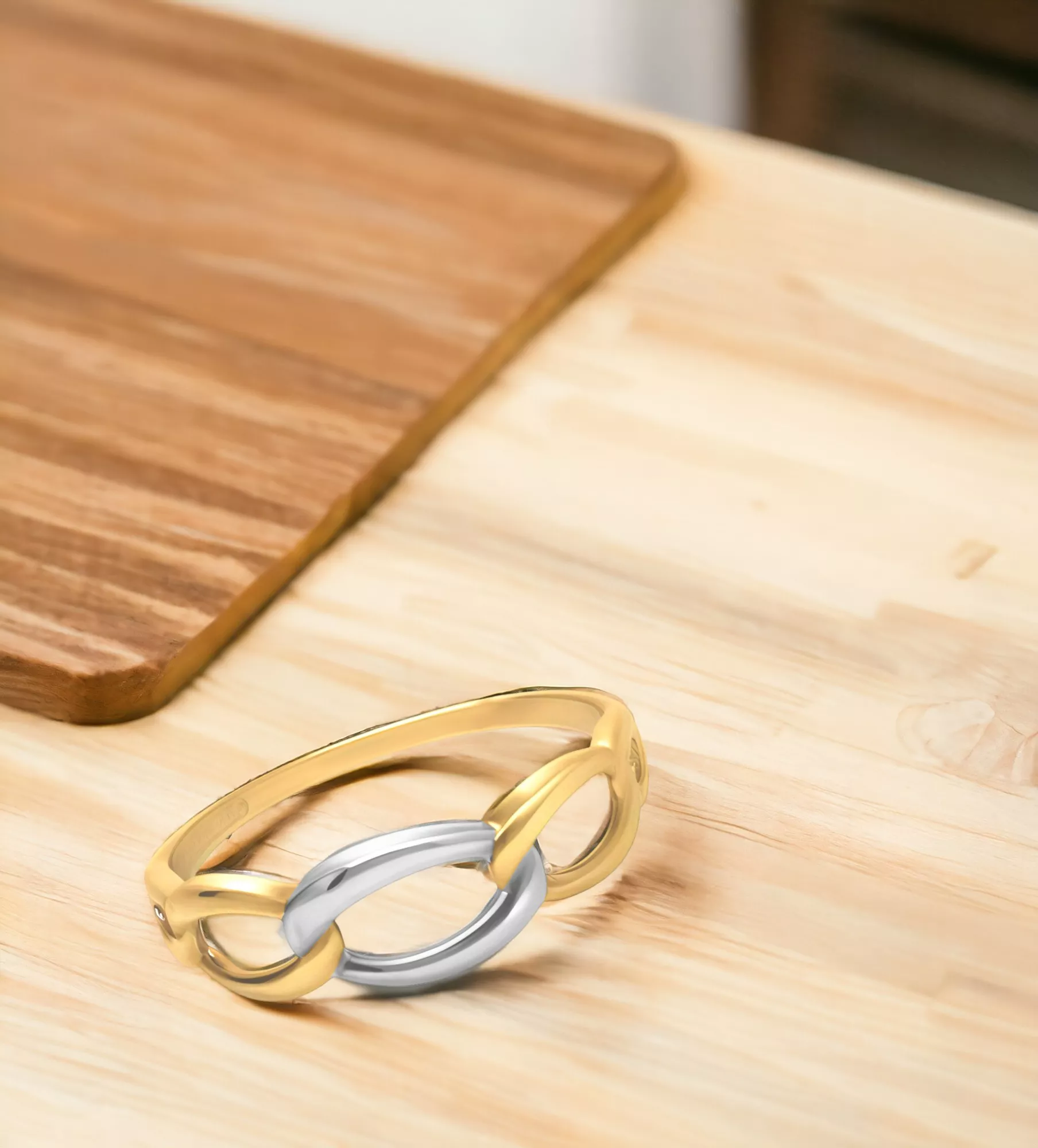 Anillo oro bicolor 18 ktes 3 eslabones 243_139-02755-1 Anillo oro bicolor 18 ktes 3 eslabones 243_139-02755-1 - Imagen 6