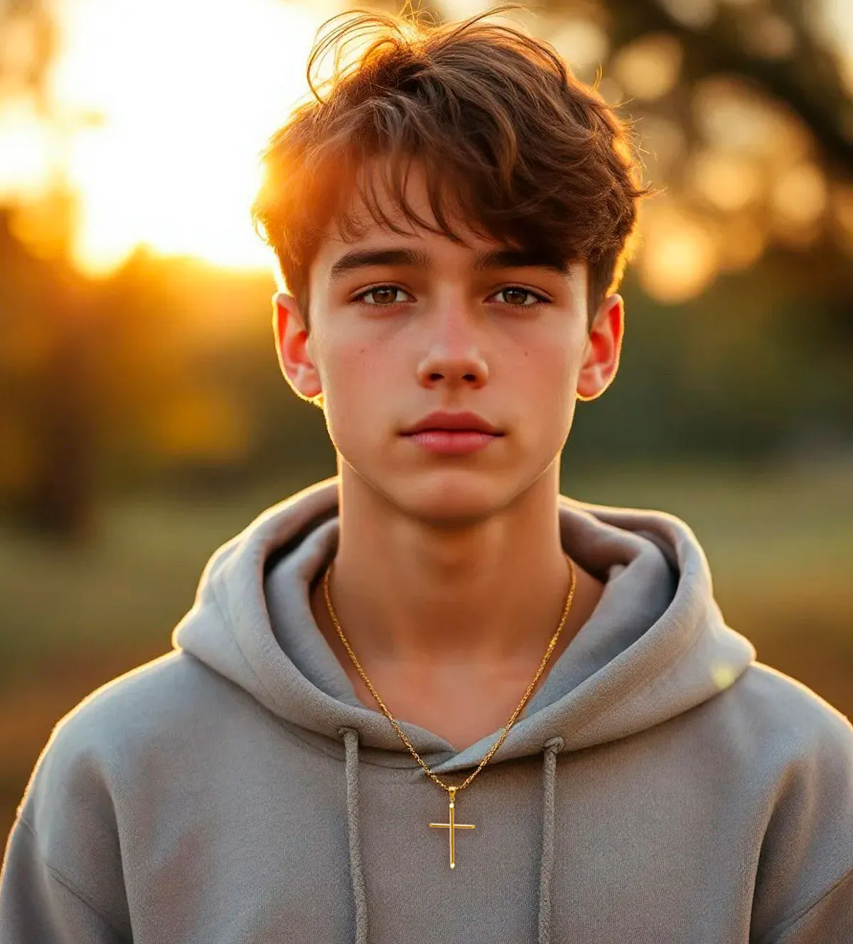 Cruz de oro amarillo 18K 243_139-03498 cruz-de-oro-243_139-03498 modelo masculino